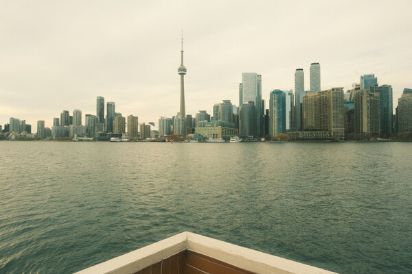 Toronto city skyline with a body of water