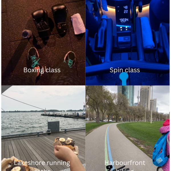 Compilation of photos depicting social activities