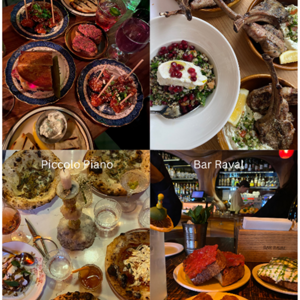 Shots depicting different restaurants